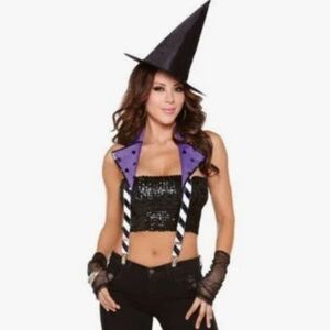 Witch Purple Suspenders